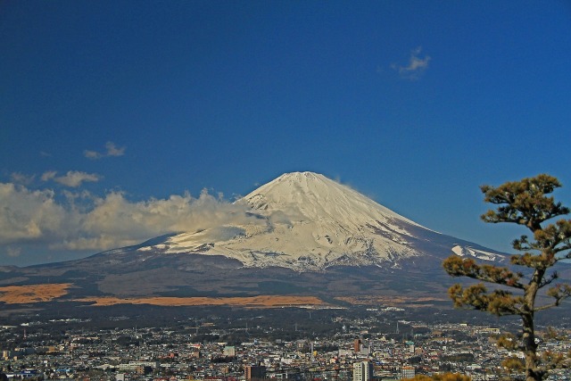 快晴の富士山