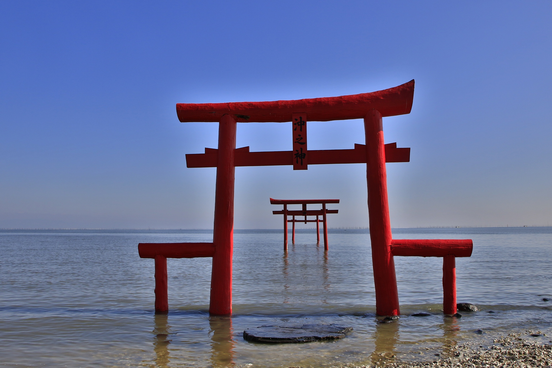 日本の風景「海中鳥居」壁紙1920x1280 - 壁紙館