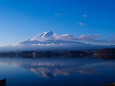 河口湖と富士山