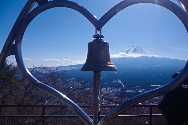 天上山 天上の鐘と富士山