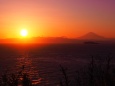 逗子から望む富士山の夕景