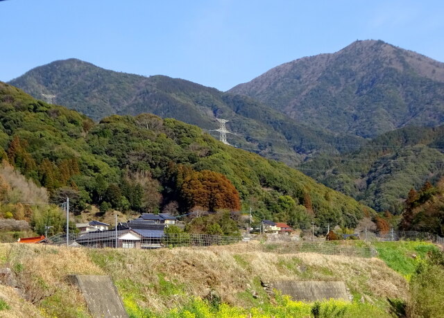 早春の山里