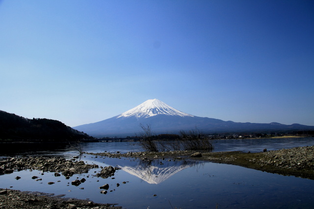 綺麗な逆さ富士