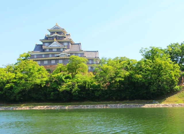 新緑の岡山城