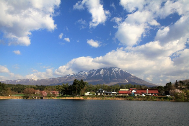 春の岩手山