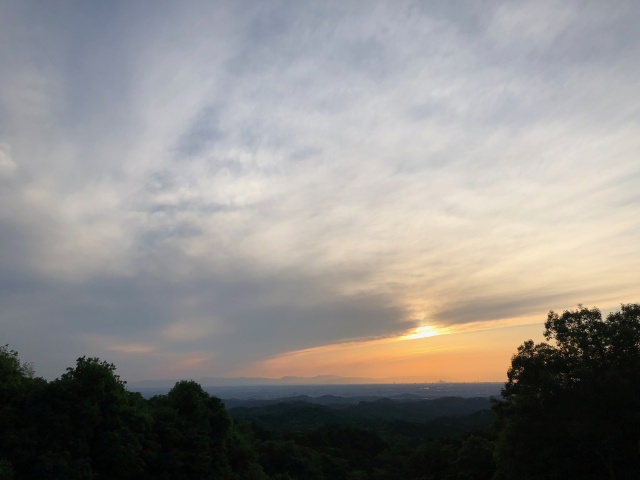 根引峠の夕日