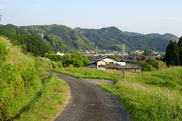 山里をたどる道