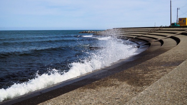 蜃気楼ロードから見る日本海