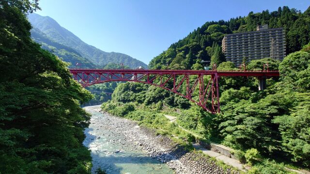 夏の宇奈月温泉