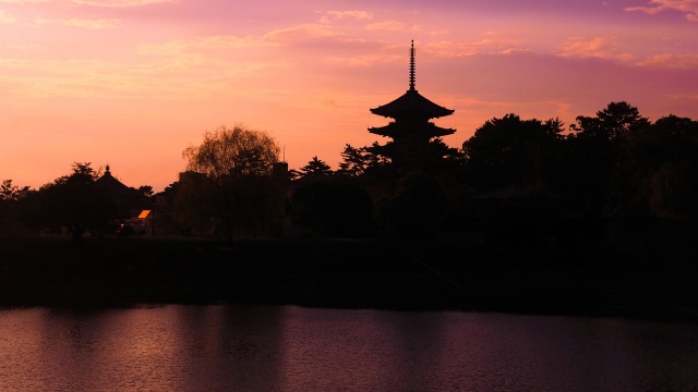 奈良の夕景