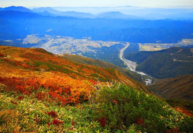 八方尾根から白馬村