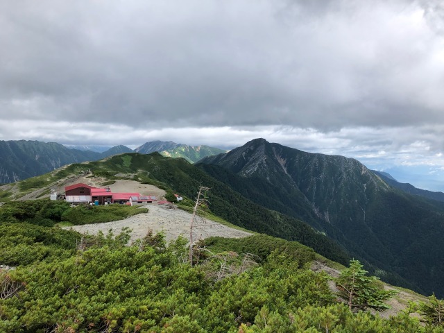 蝶ヶ岳にて