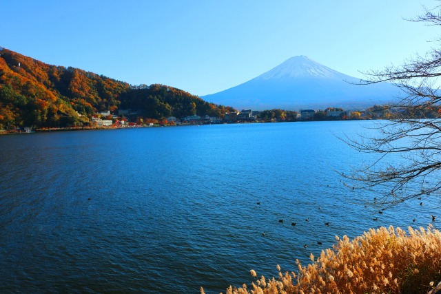 初冬の河口湖