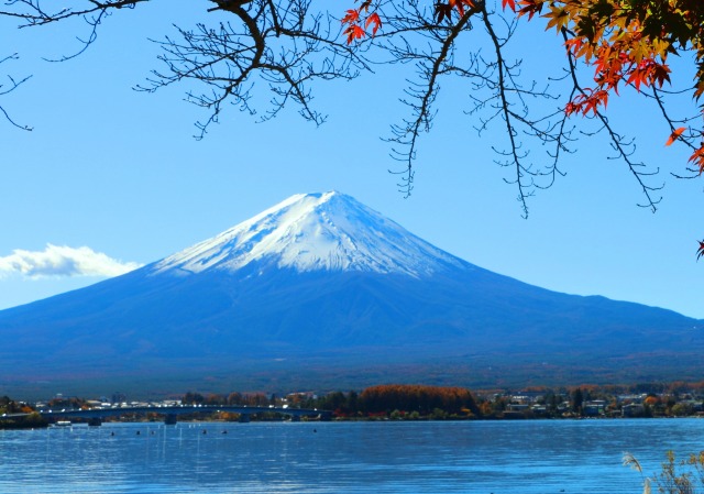 晩秋の河口湖