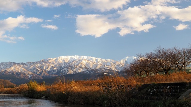 富山の冬の風景