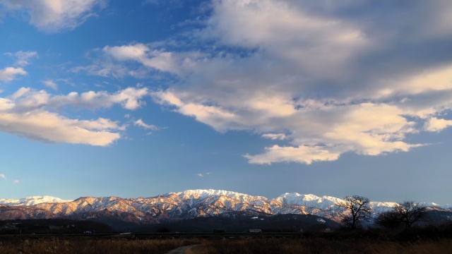 富山の冬の風景