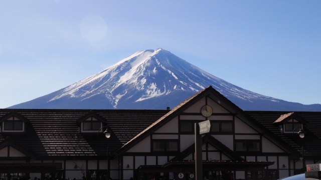 富士山と河口湖駅