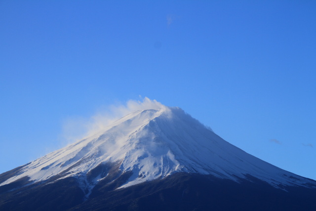 寒々しい富士山