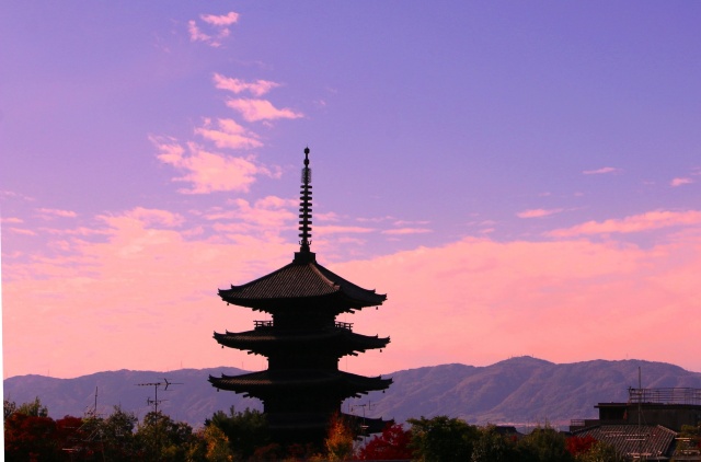 京都の夕暮れ