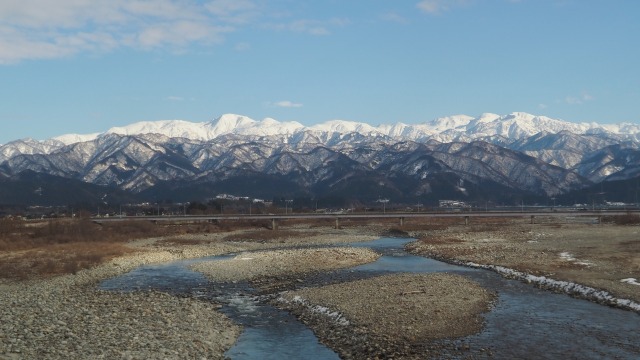 富山の冬の風景