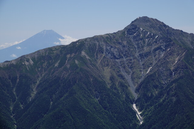 富士と背比べ