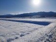 陽光を浴びる信州の山々