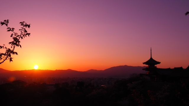 清水寺の夕景