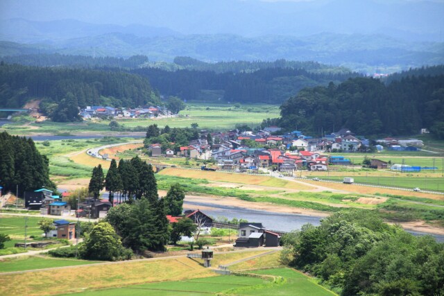 眺河の丘 からの風景