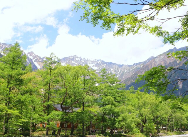 初夏の穂高連峰