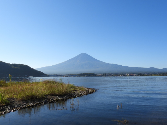 河口湖から富士山