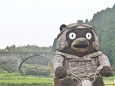 くまもんと通潤橋