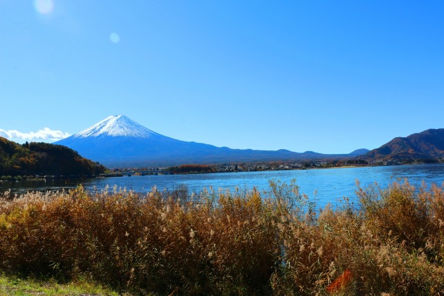 晩秋の河口湖