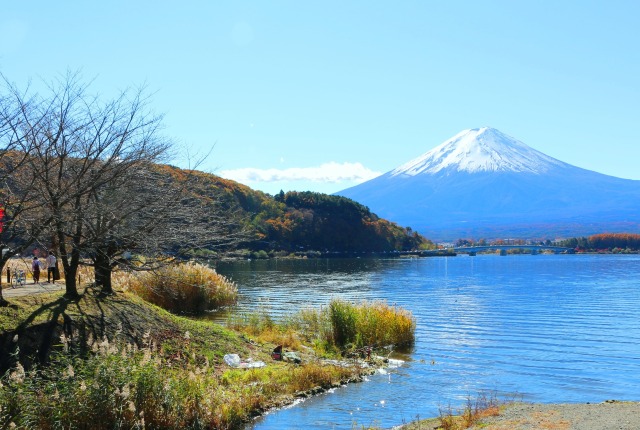 晩秋の河口湖