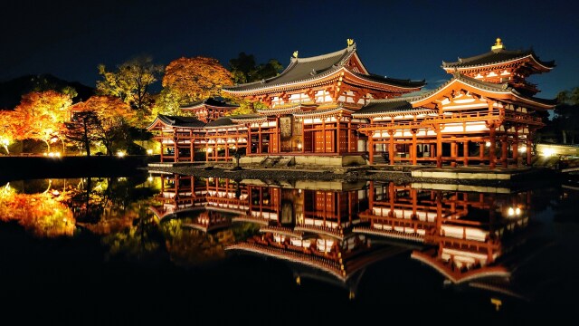 秋の夜の平等院