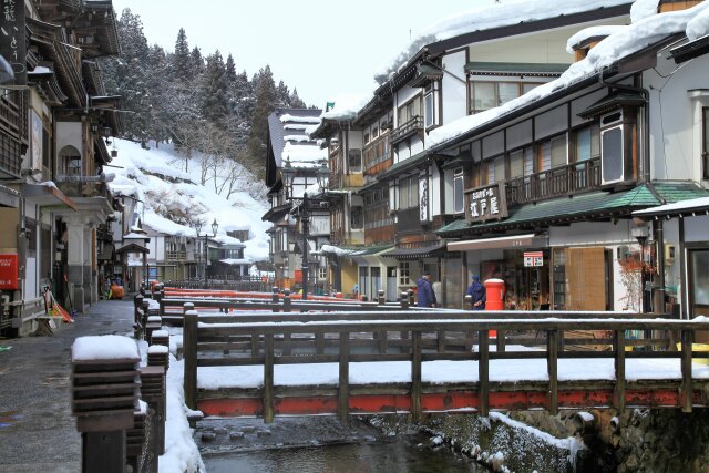 冬の銀山温泉