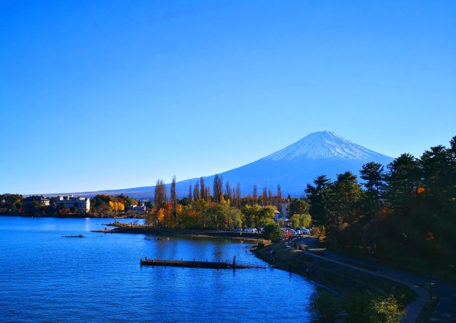 晩秋の河口湖