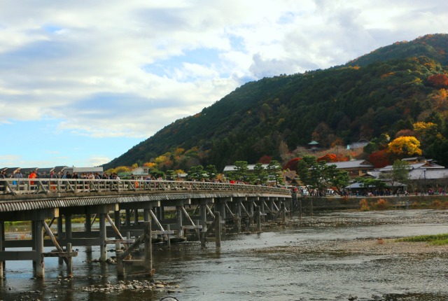 12月の渡月橋