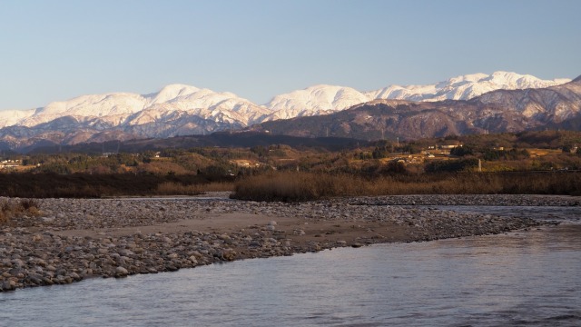 冬の富山の風景