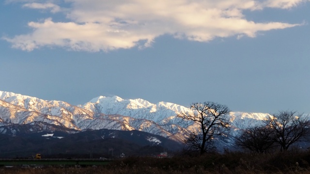 冬の富山の風景