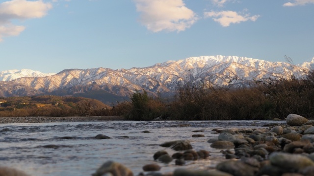 冬の富山の風景