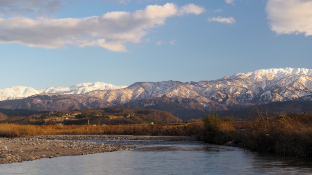 冬の富山の風景