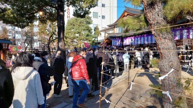 新春の松本四柱神社2