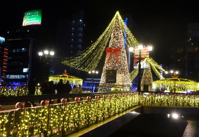 新年のイルミ 福博であい橋