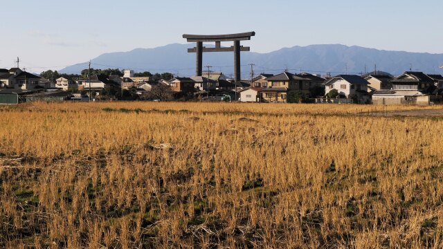 新春の三輪の風景