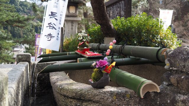 新春の奈良長谷寺