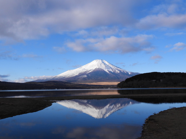 山中湖の逆さ富士