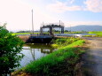 西日の用水路水門
