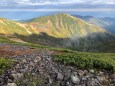 朝の小蓮華山にて
