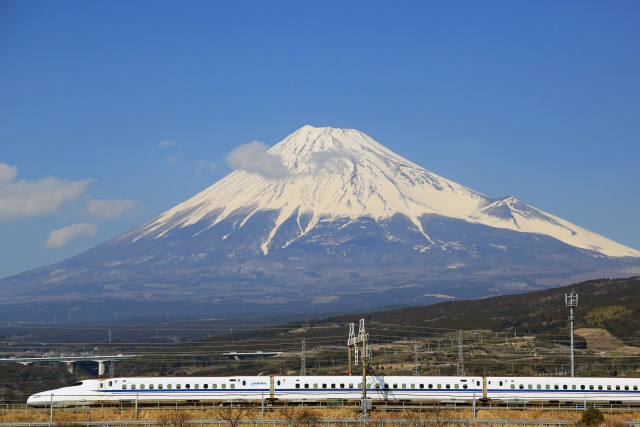 新幹線と富士山