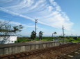 秋空／筑後平野の無人駅2